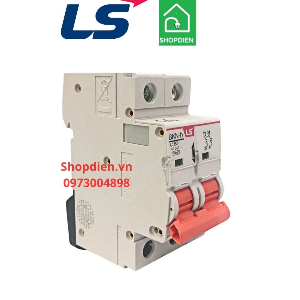 BKN-b LS MCB 2P 63A 10kA Aptomat Cầu dao tự động