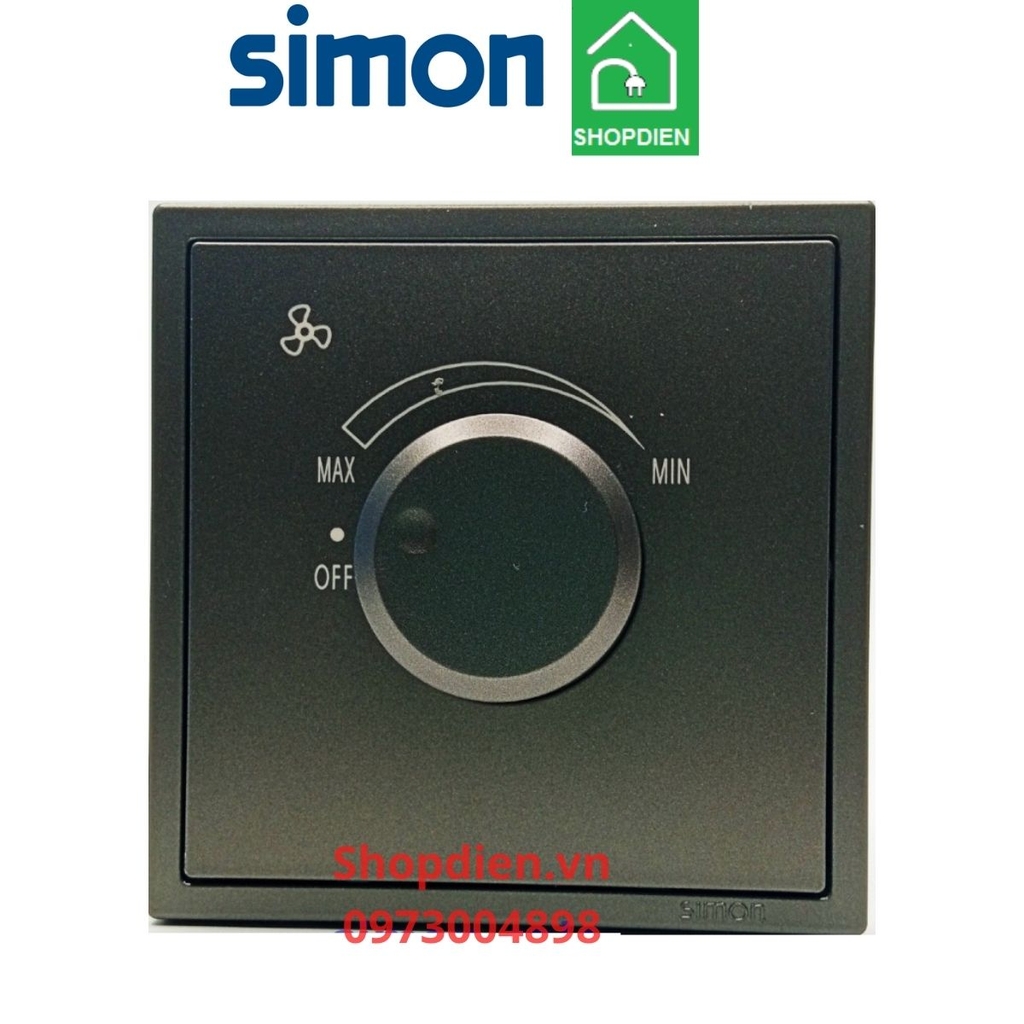 Bộ chiết áp quạt SIMON i7 màu ghi xám 70E201-61