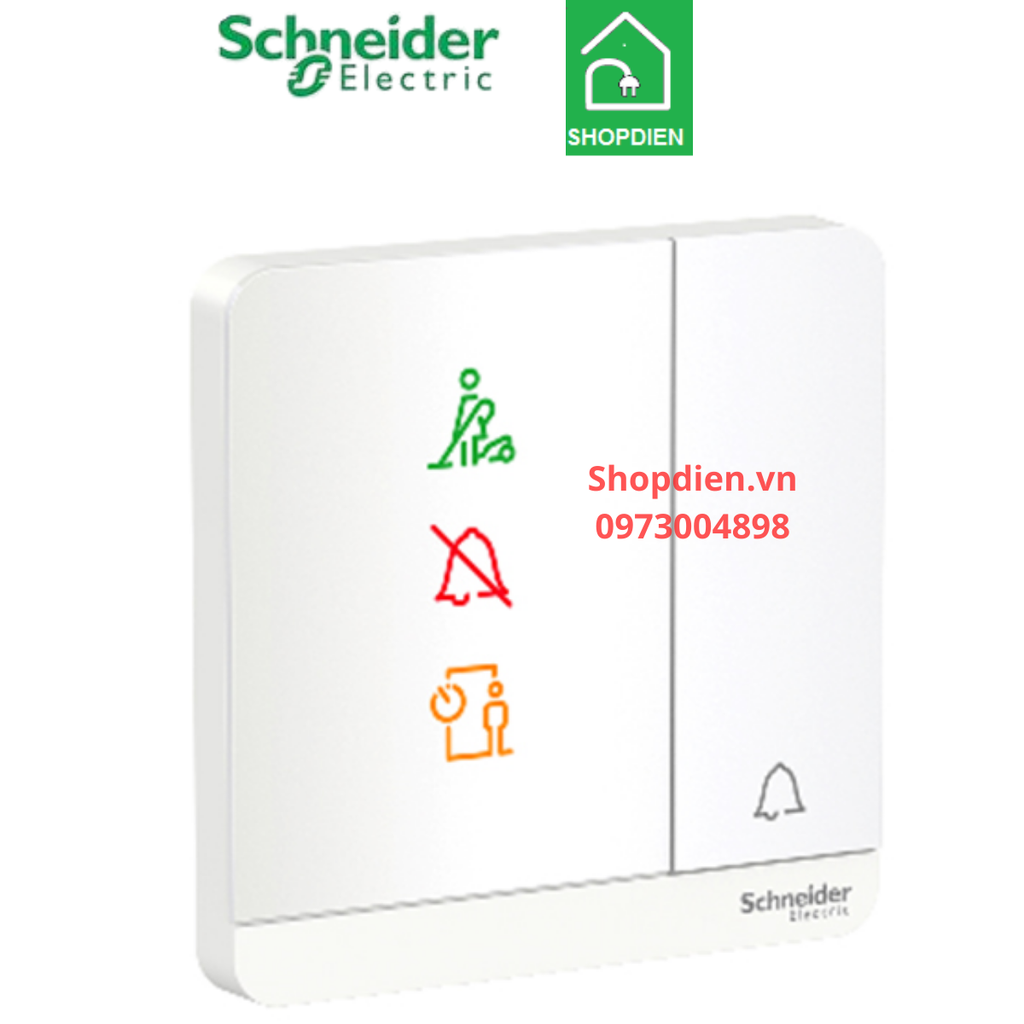 Công tắc chuông cửa khách sạn Schneider AvatarOn E8331BPDMW_WE_G19 