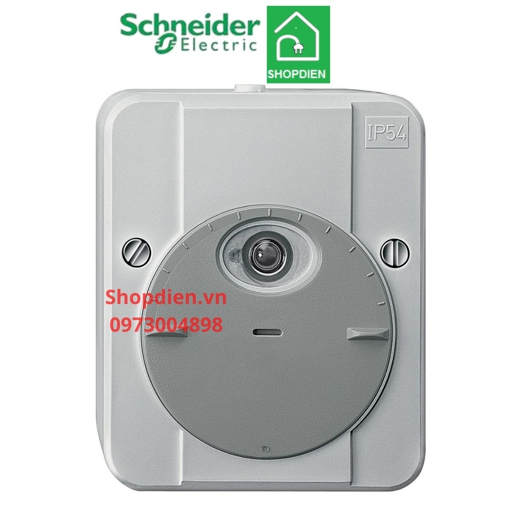 Cảm biến độ sáng 3-2000lx gắn tường 10A Schneider MTN544829