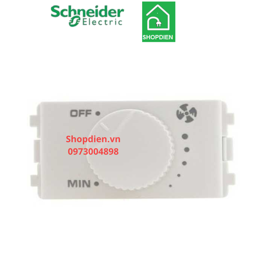 Chiết áp điều chỉnh tốc độ quạt Schneider ZENCELO A 3031V400FM_K_WE màu trắng