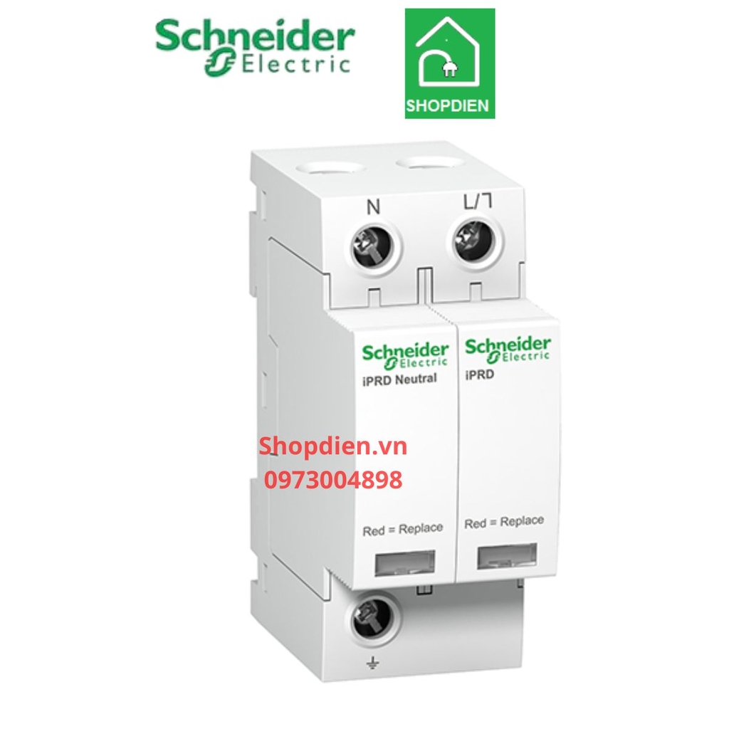 Chống sét lan truyền Surge Arrester 1P+N 40KA Schneider Acti9 iPRD SPD A9L40500 Loại 2