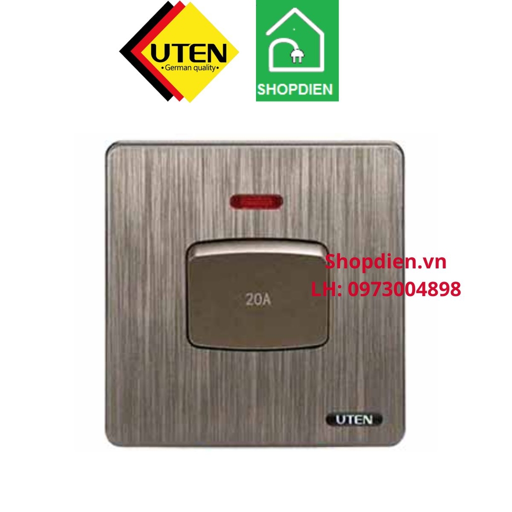 Công tắc 2 cực 20A S400 UTEN S400GK20A cho bình nóng lạnh