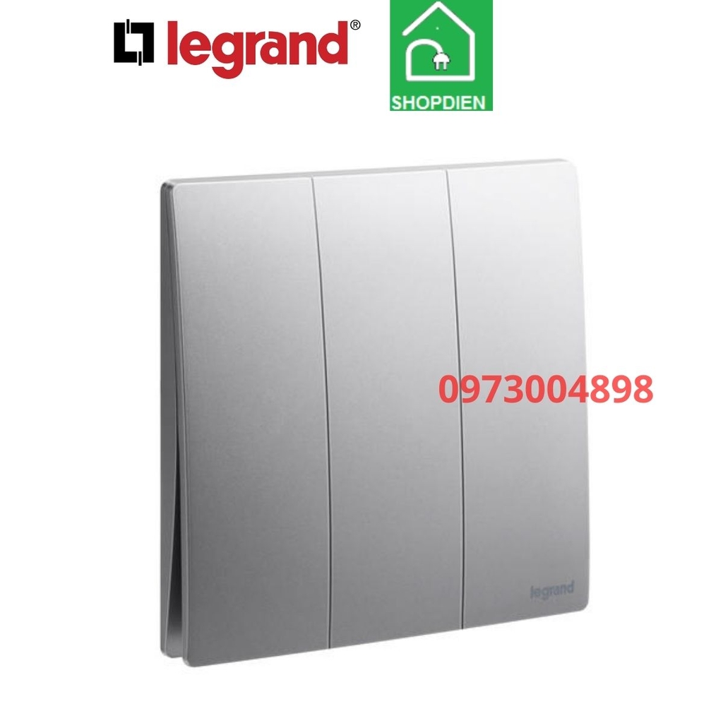 Công tắc ba 2 chiều Mallia Senses Legrand màu ghi xám 281005DS