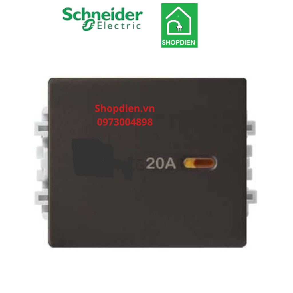 Công tắc bình nóng lạnh 2 cực 20A Schneider ZENCELO A 8431MD20_BZ_G19 màu đồng