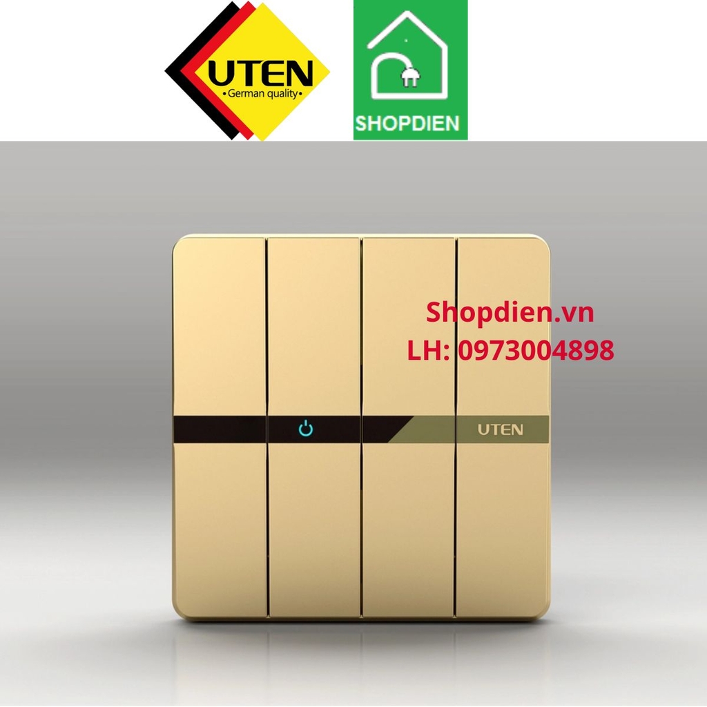 Công tắc bốn 2 chiều Q7 4 gang 2 way switch UTEN Q7GK42