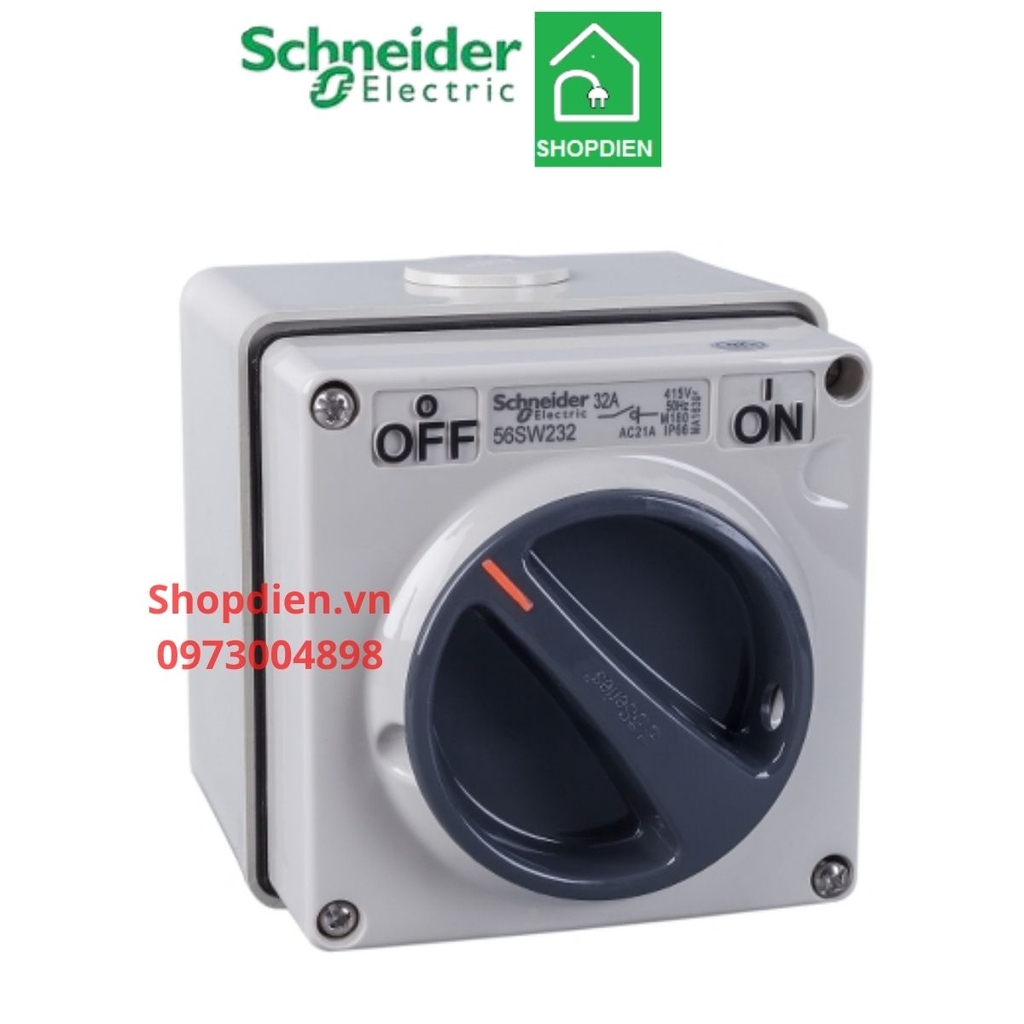 Công tắc 2P 32A switch IP66 S56 Schneider S56SW232GY