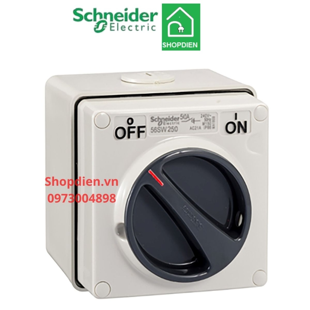 Công tắc 2P 50A Schneider S56SW250GY switch IP66 S56