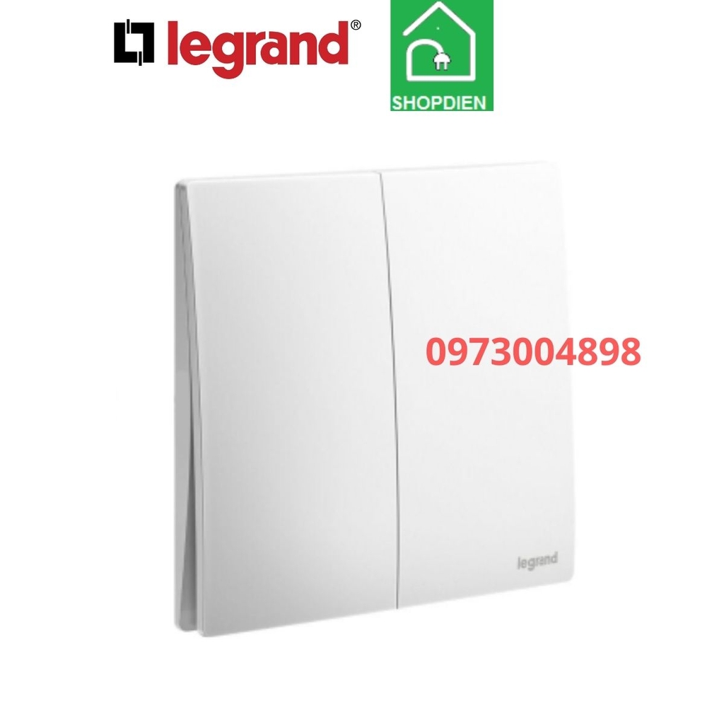 Công tắc đôi 2 chiều Mallia Senses Legrand 281003MW màu trắng