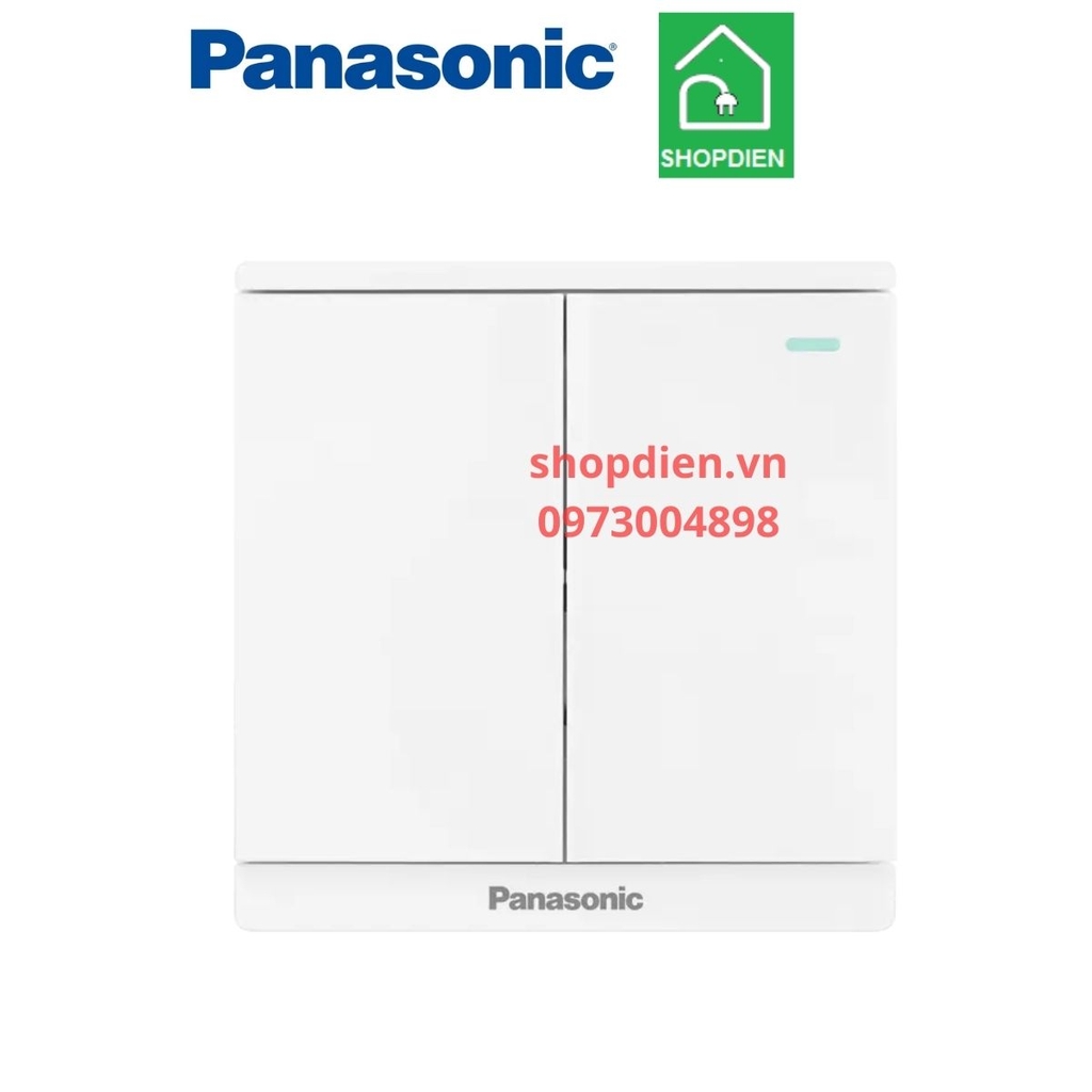 WMF514-1VN Panasonic Công tắc đôi 2 chiều Moderva màu trắng dạ quang đảo chiều cầu thang 
