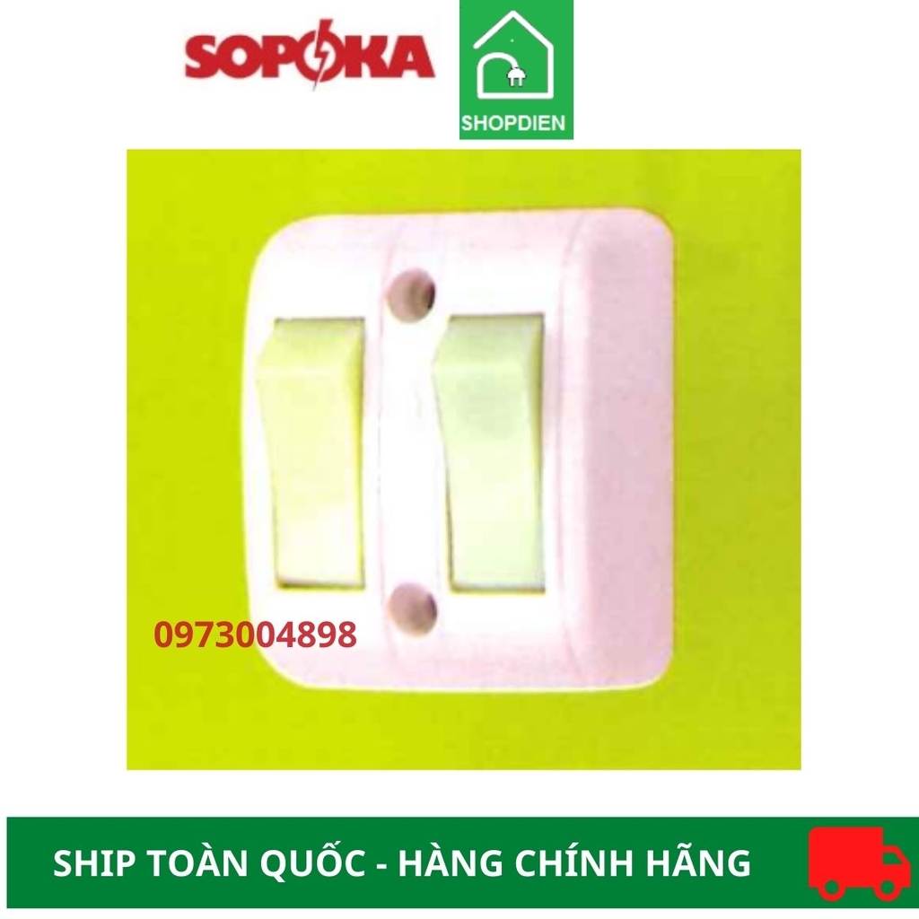 Công tắc đôi gắn nổi Sopoka ST2