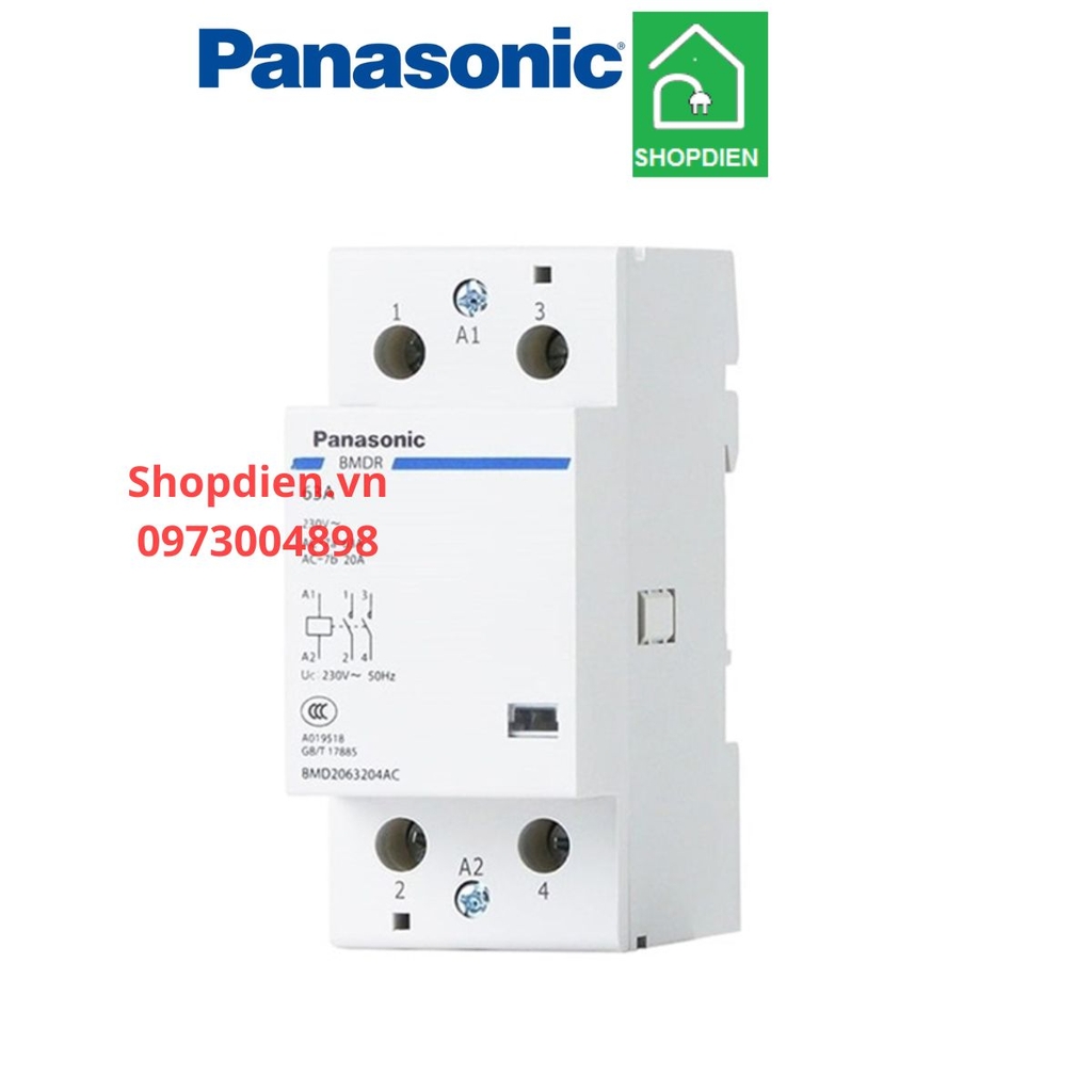 Contactor 2P 63A Panasonic BMD2063204ACV Khởi động từ dạng DIN