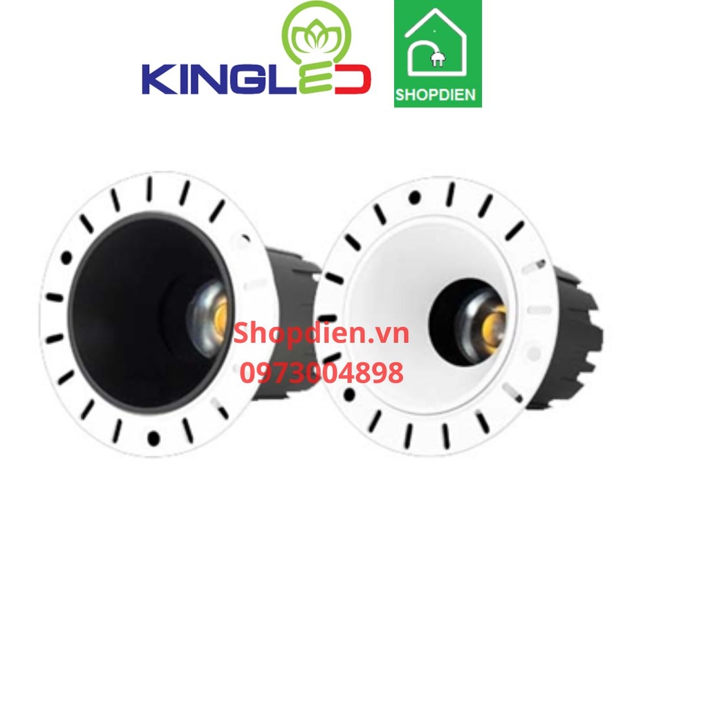 DA-DLRS-16SS-T103 KINGLED Đèn âm trần rọi 16W D95 chóa sâu ZIRCON- Không viền