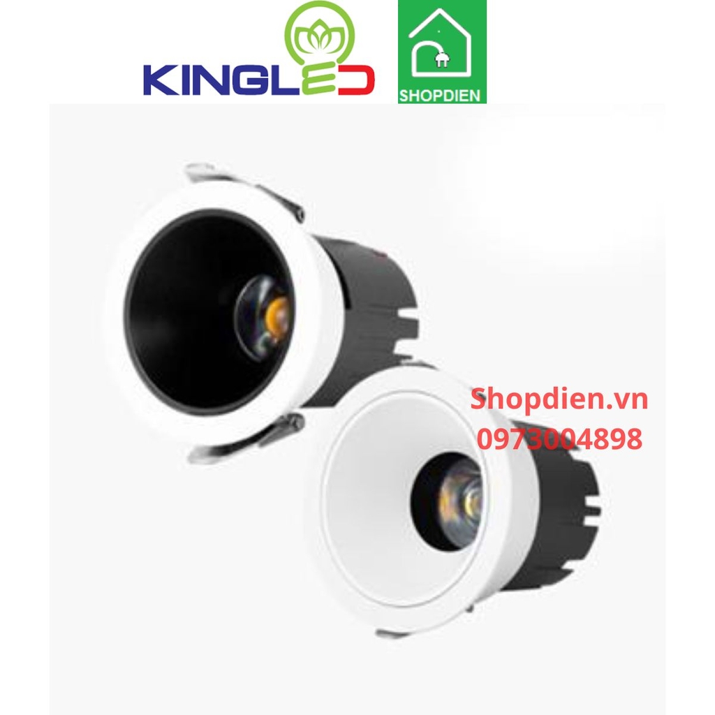 DA-DLRS-7SS-T63 KINGLED Đèn âm trần rọi 7W D55 chóa sâu ZIRCON