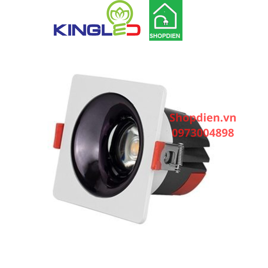 DA-GL-1*12SS-V88 KINGLED Đèn rọi hộp âm trần đơn 12W TurQuoise