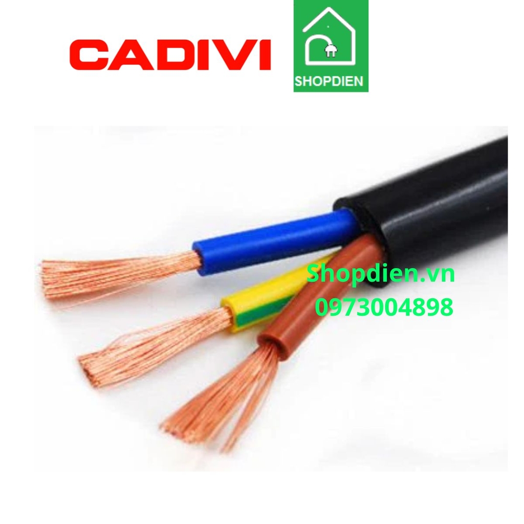 Dây cáp điện tròn mềm cu/pvc/pvc 3x6mm2 CADIVI VCmt