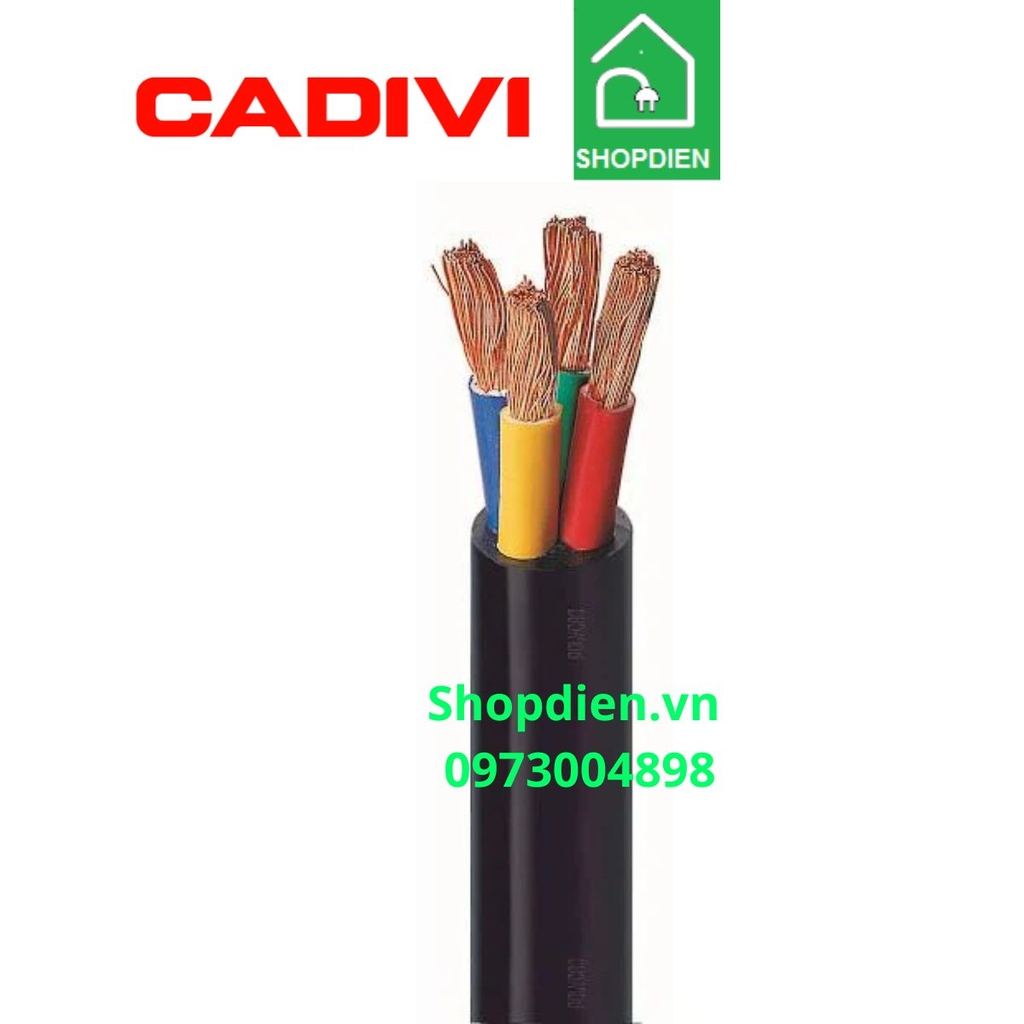 Dây cáp điện tròn mềm cu/pvc/pvc 4x1mm2 CADIVI VCmt