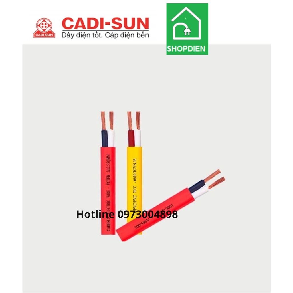 Dây đôi OVAN Cu/PVC/PVC 2x6 mm2 VCTFK Cadisun CÔNG TY TNHH THƯƠNG MẠI ...