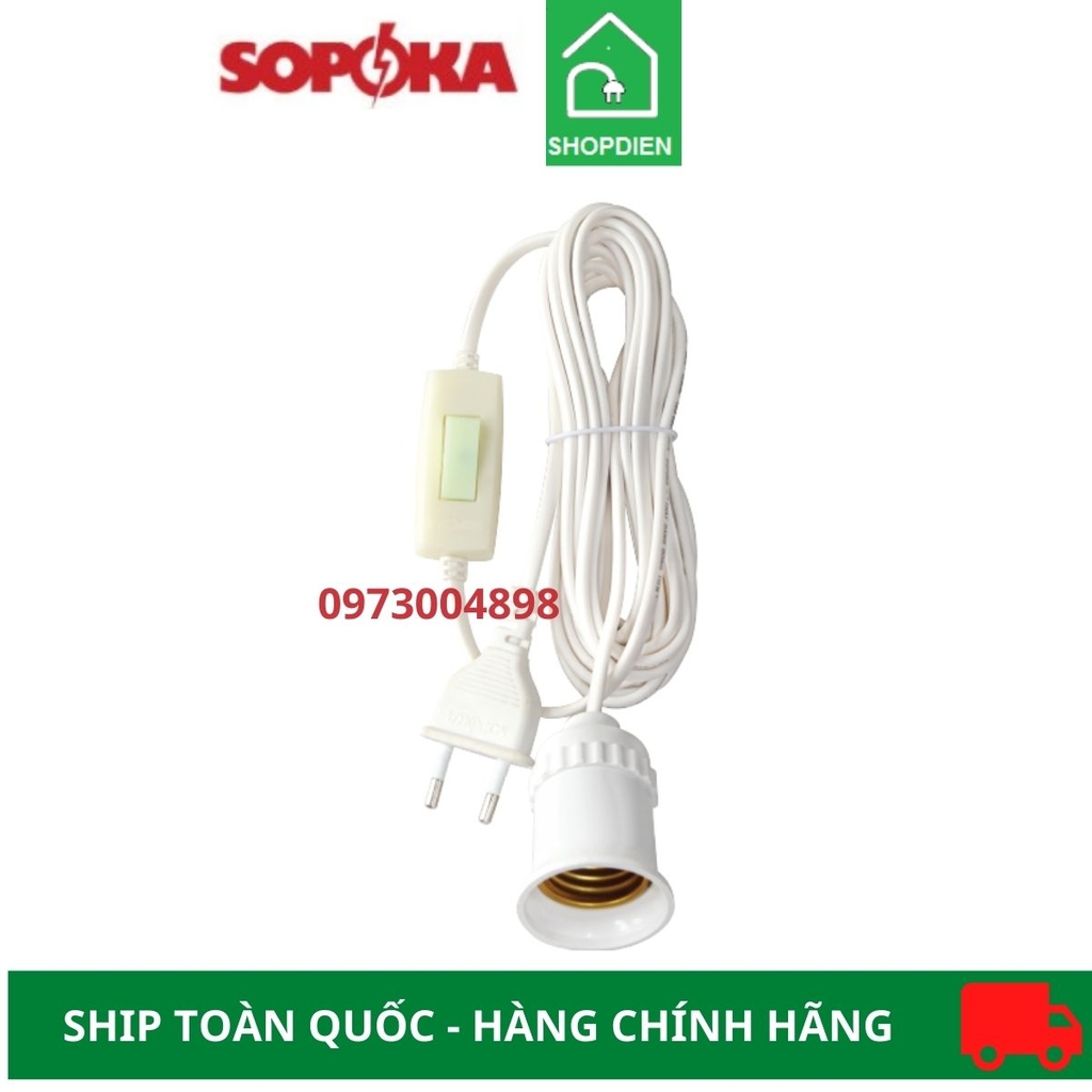 Bộ dây đui đèn liền công tắc 5m Sopoka ĐS7
