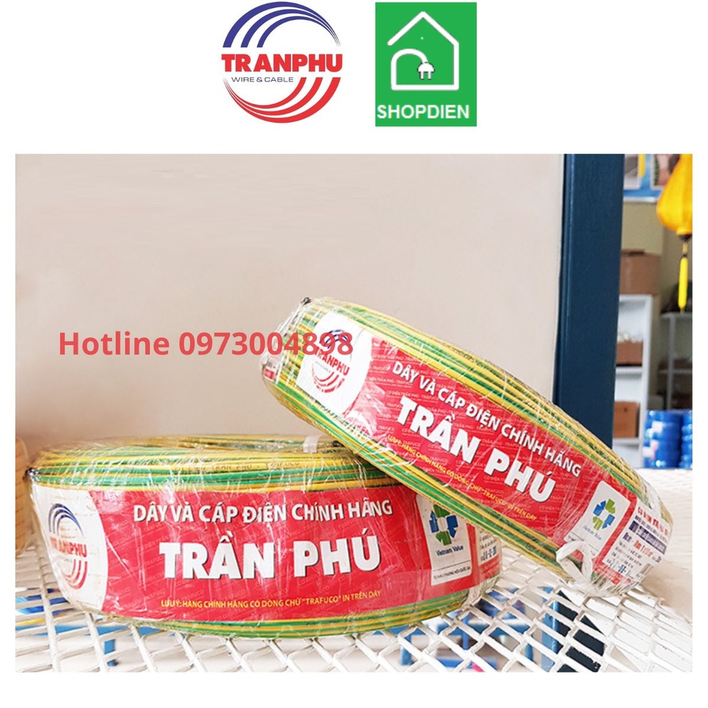 Dây tiếp địa Cu/PVC 1x6mm2 Trần Phú 41 PHương Liệt Vcm