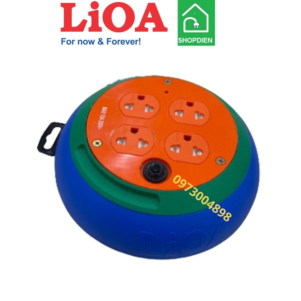 DB52-10A LIOA Ổ cắm kéo dài Rulo quay tay 4 cổng 5m