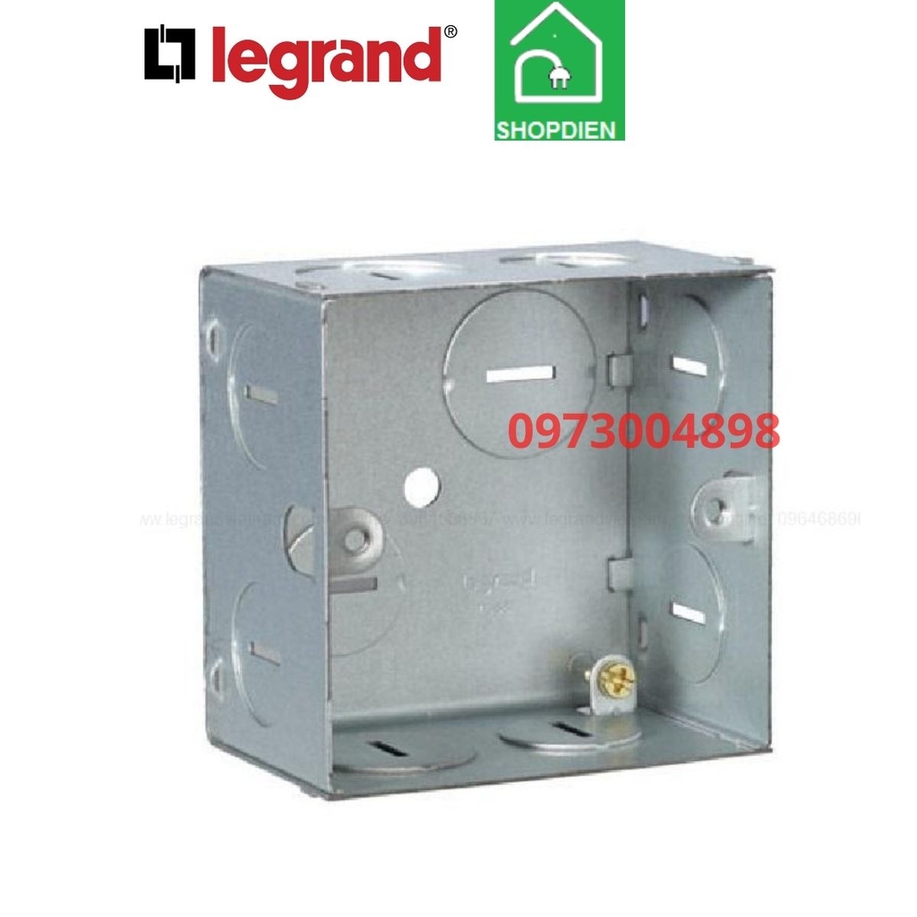 Đế âm tường  kim loại vuông Legrand T368