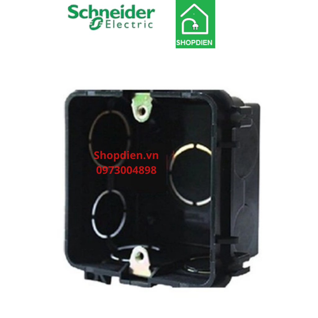 Đế âm vuông Schneider A3B050_G19 chuẩn anh BS standard