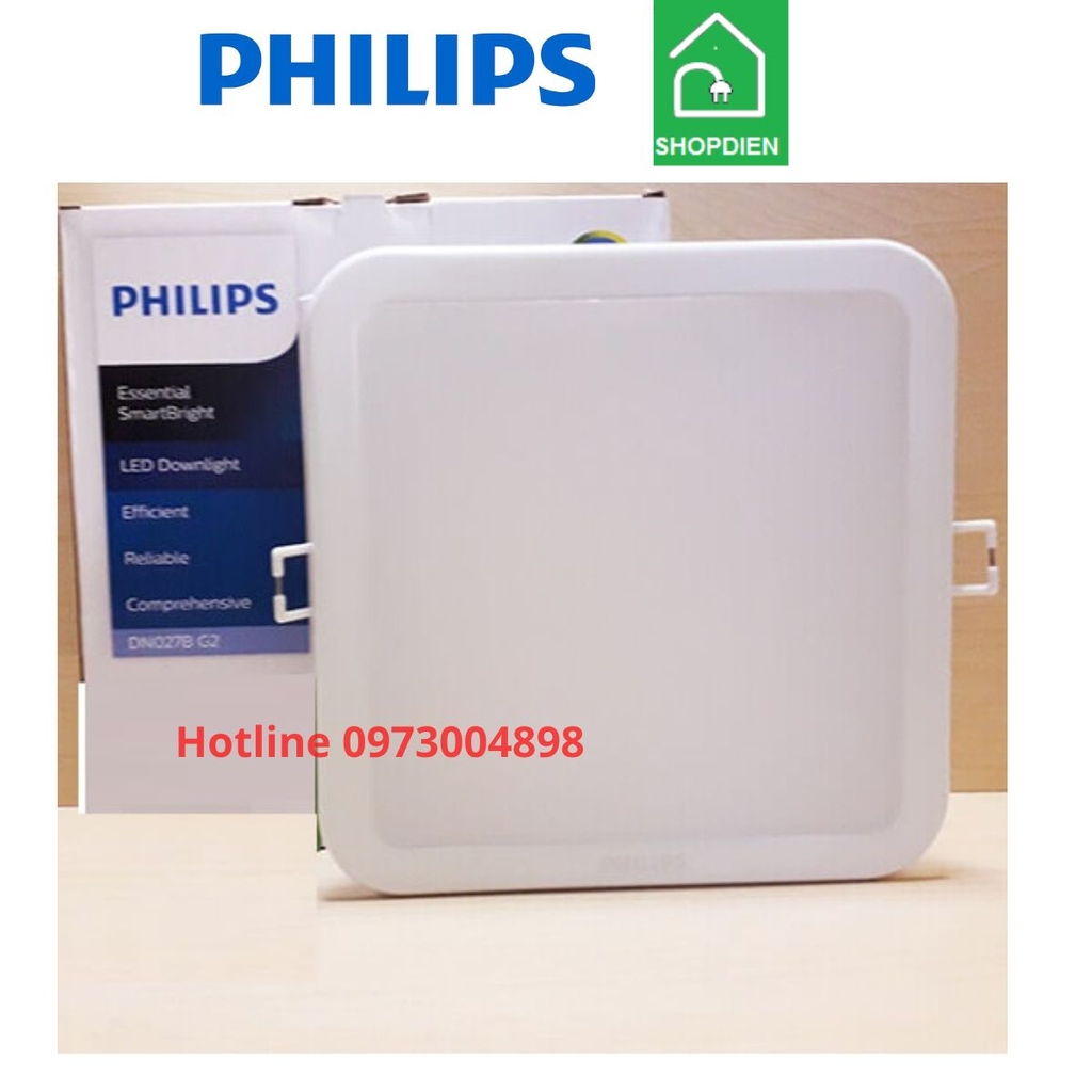 DN027B G3 LED6 Philips  Đèn downlight âm trần 6W L100 vuông