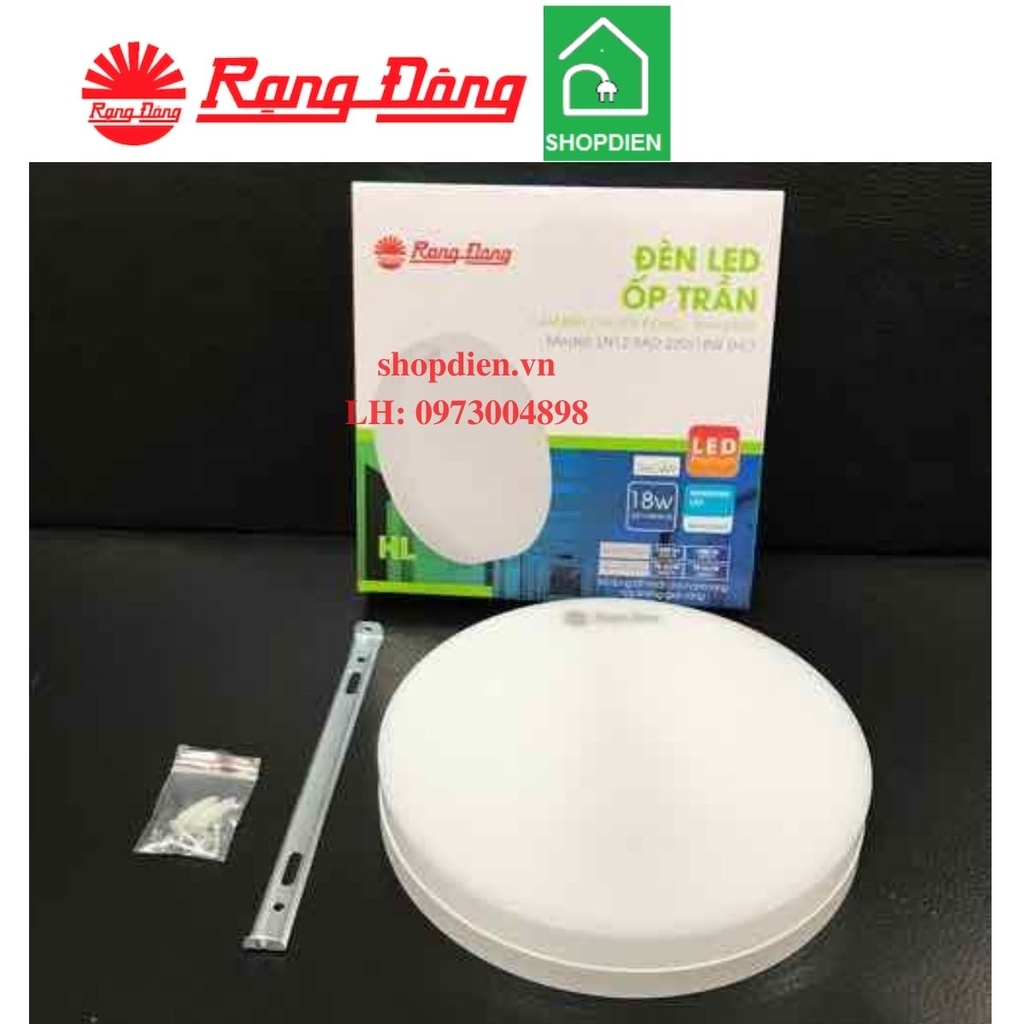 Đèn ốp trần cảm biến 18W D200 Rạng Đông LN12.RAD 220/18W (HL)