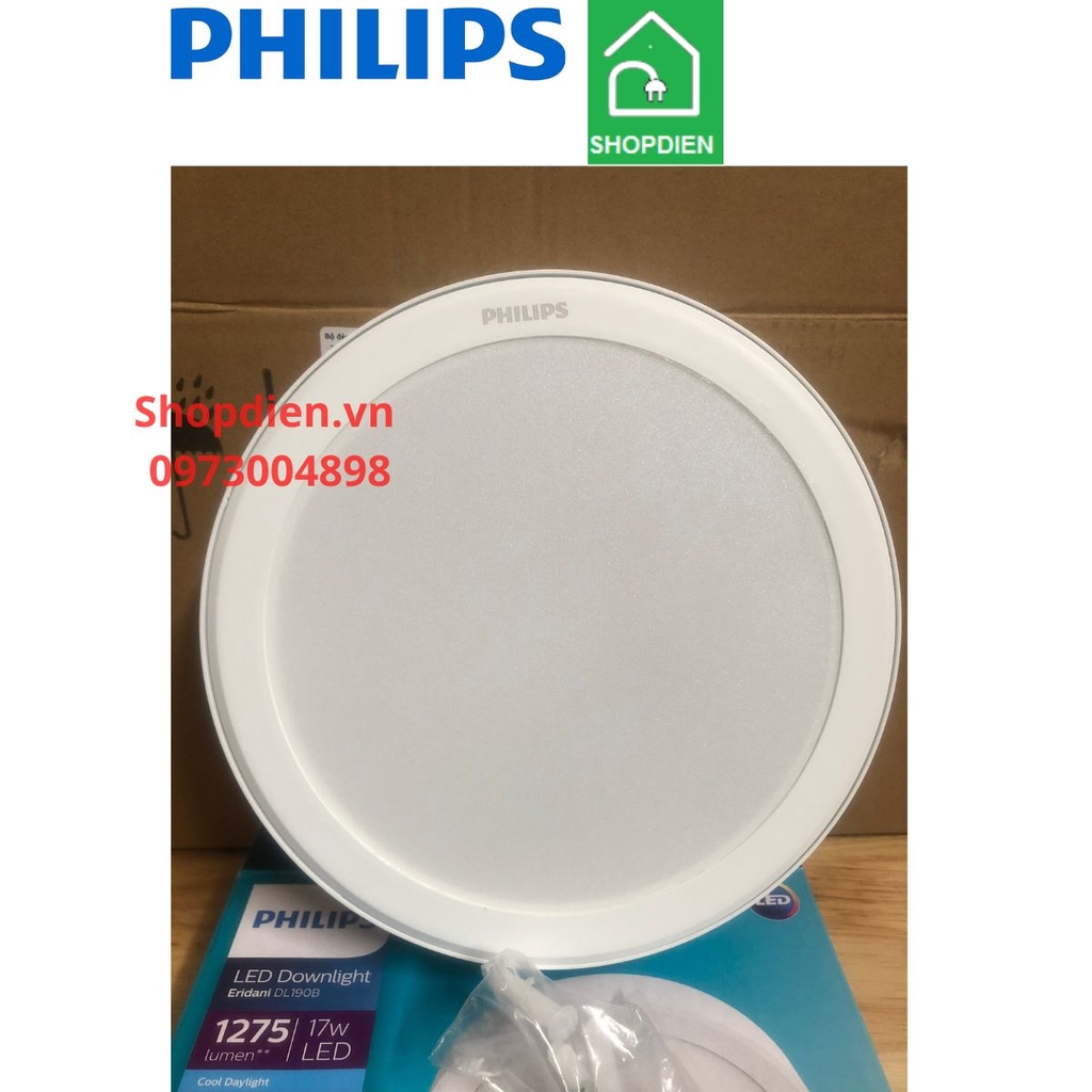 DL190B LED18 23W D200 Eridani Philips Đèn downlight âm trần 23W D200