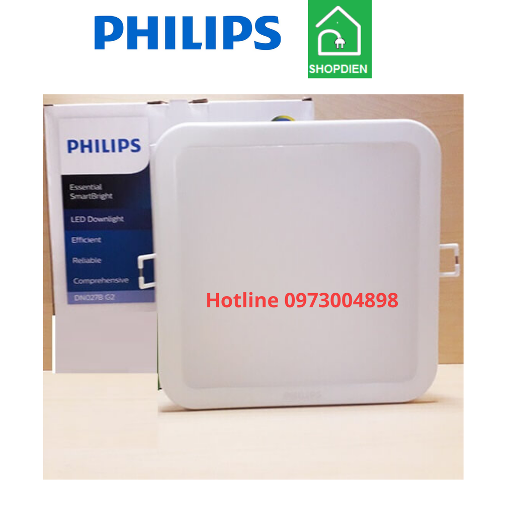 DN027B G2 LED6 SQ PHILIPS Đèn downlight âm trần vuông 7W L100