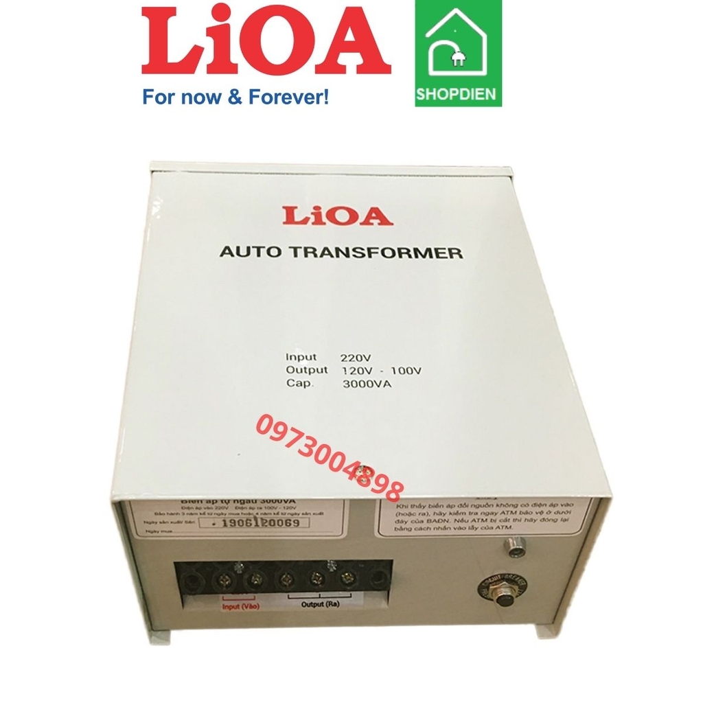 DN030 LIOA Biến áp đổi nguồn hạ áp 3KVA