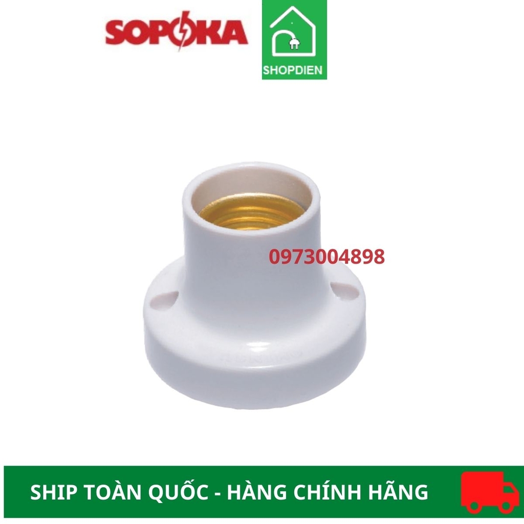 Đui thẳng xoáy E27 lắp trần Sopoka ĐT5