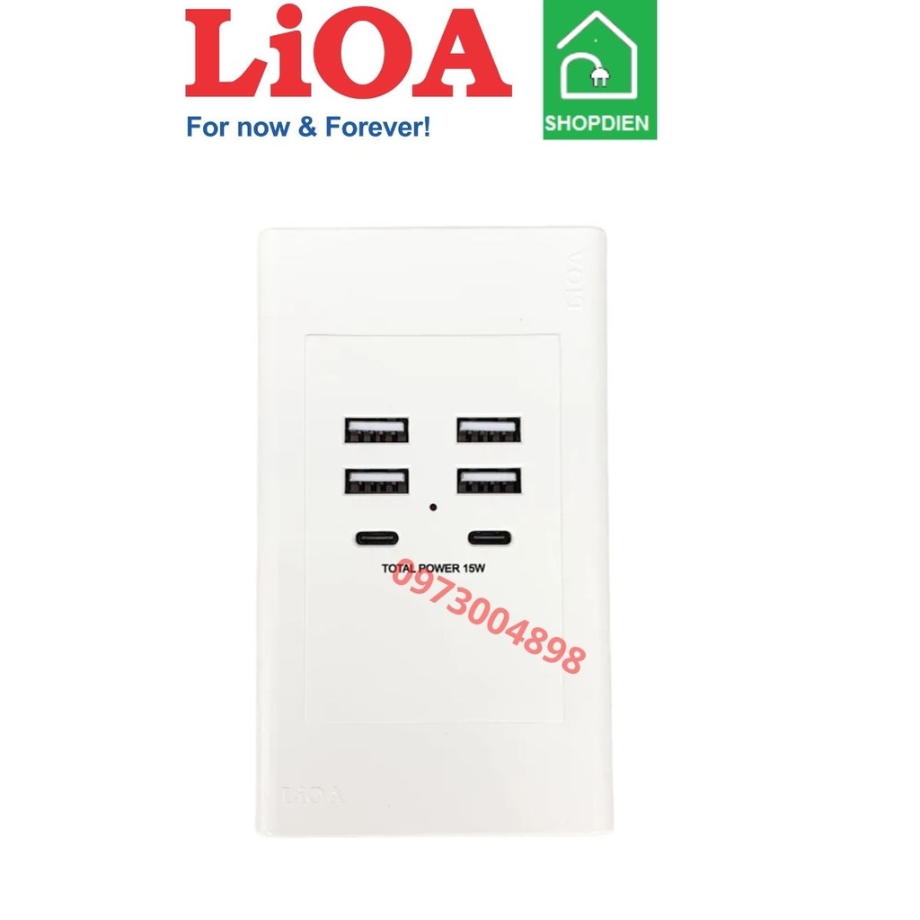 E18/U4A2C LIOA Ổ cắm sạc nhanh USB
