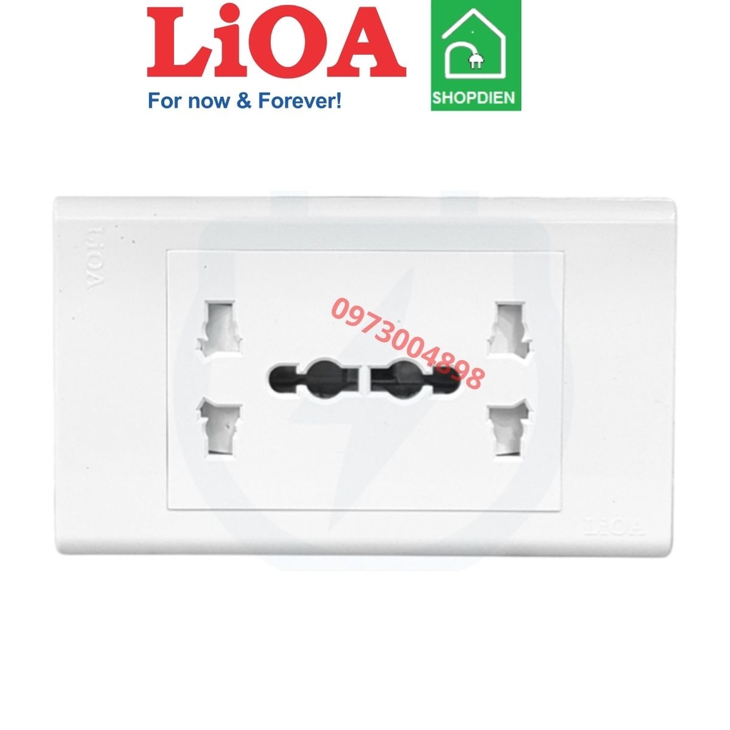 E18S2DN LIOA Ổ cắm đôi đa năng 3 chấu
