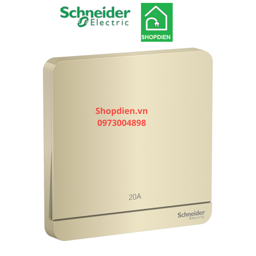 E8331D20N_WG_G19 Schneider Công tắc bình nóng lạnh AvatarOn  Màu 2 cực 20A vàng ánh kim Vuông