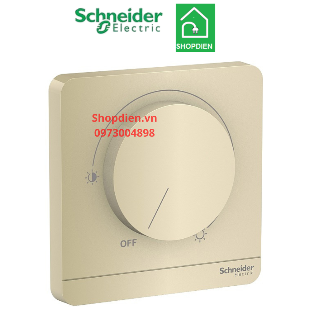 E8331RD250_WG Schneider Dimmer Chiết áp đèn LED AvatarOn vàng ánh kim Vuông
