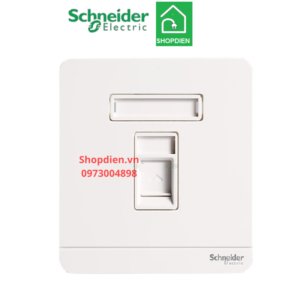 E8331RJS4_WE_G19 Schneider ổ cắm điện thoại đơn AvatarOn Màu trắng Vuông