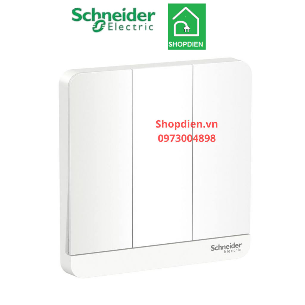 E8333L2LED_WE_G19 Schneider Công tắc ba 2 chiều AvatarOn đảo chiều cầu thang Màu trắng Vuông