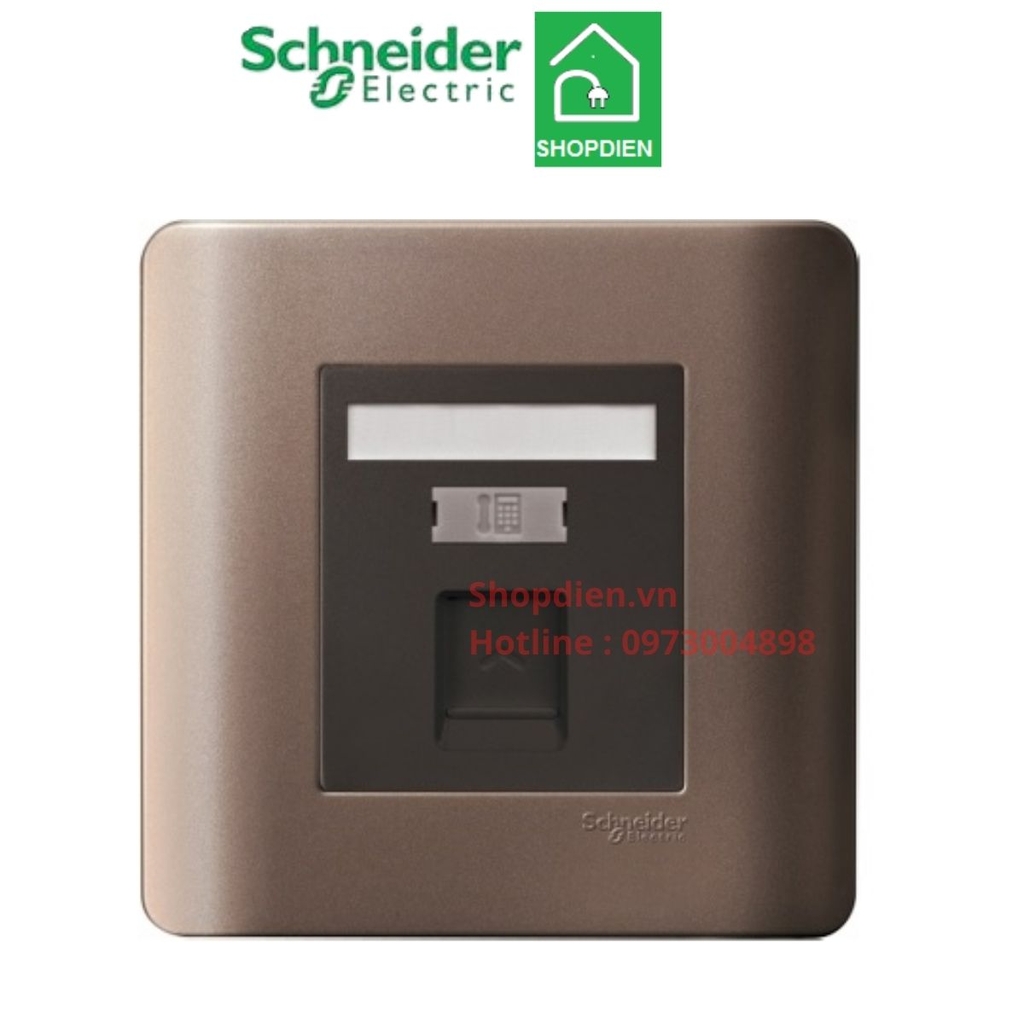 E8431RJS4_SZ_G19 Schneider Ổ cắm điện thoại ZENCELO màu đồng