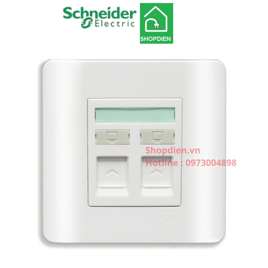 E8432RJS_6_G19 Schneider Ổ cắm mạng cat6 đôi ZENCELO màu trắng