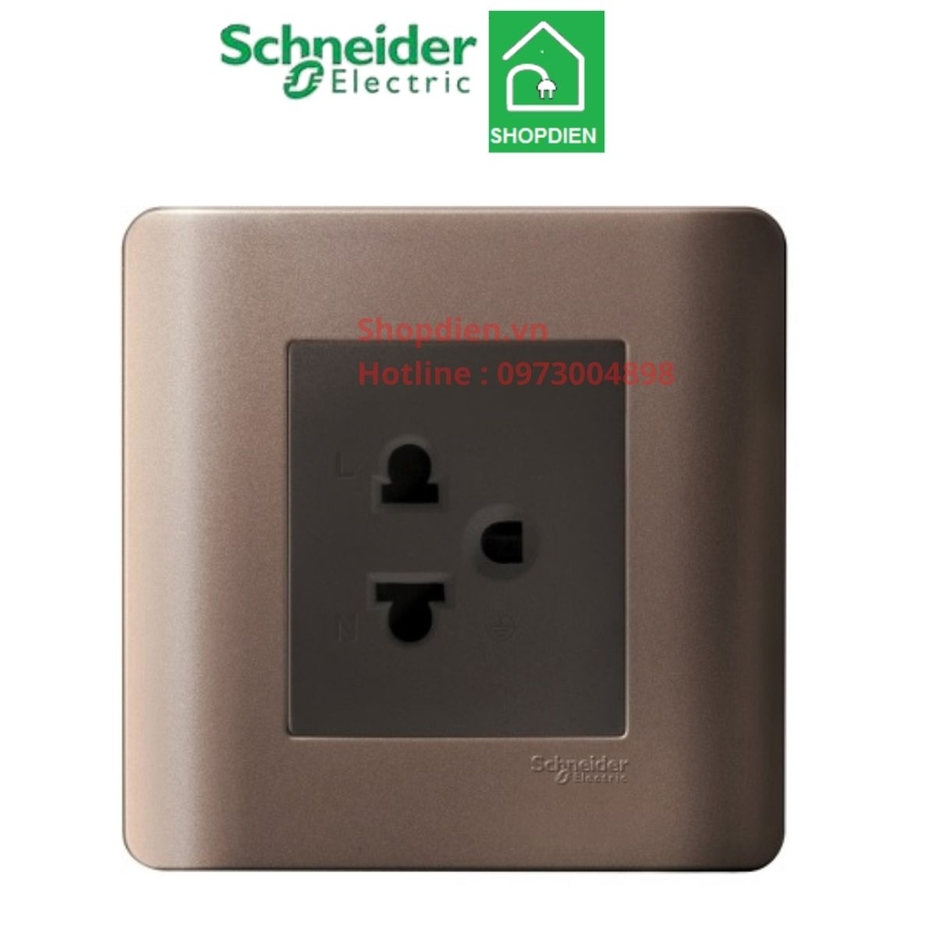 E84426UESTR_SZ_G19 Schneider Ổ cắm đơn 3 chân Zencelo màu đồng