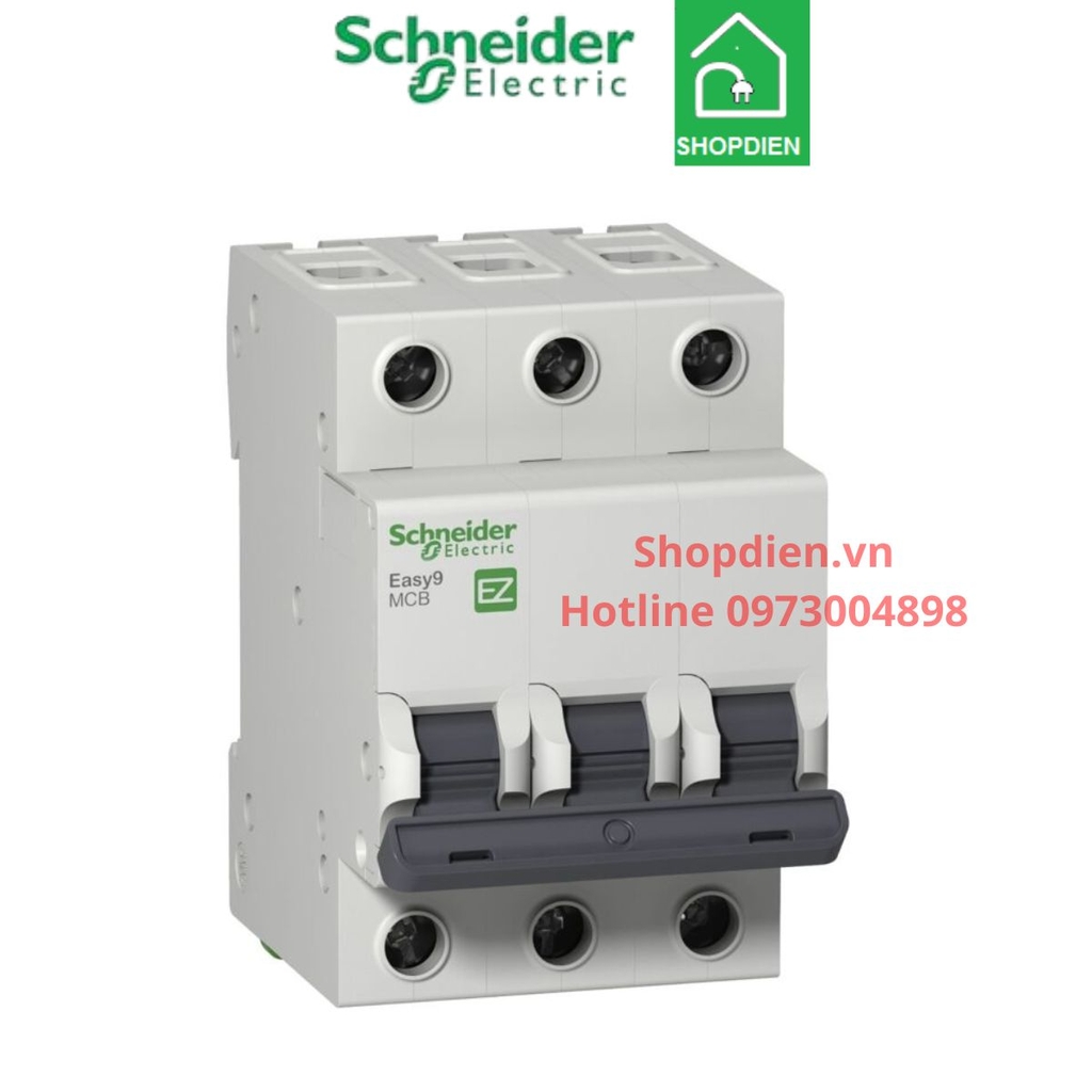 EZ9F34340 Schneider MCB 3P 40A 4.5KA Easy9 aptomat Cầu dao tự động
