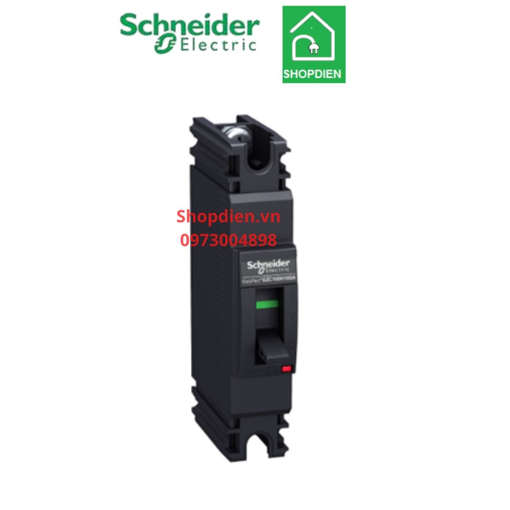EZC100H1100 Schneider MCCB 1P 100A 25KA EZC100H Easypact Aptomat Cầu dao tự động