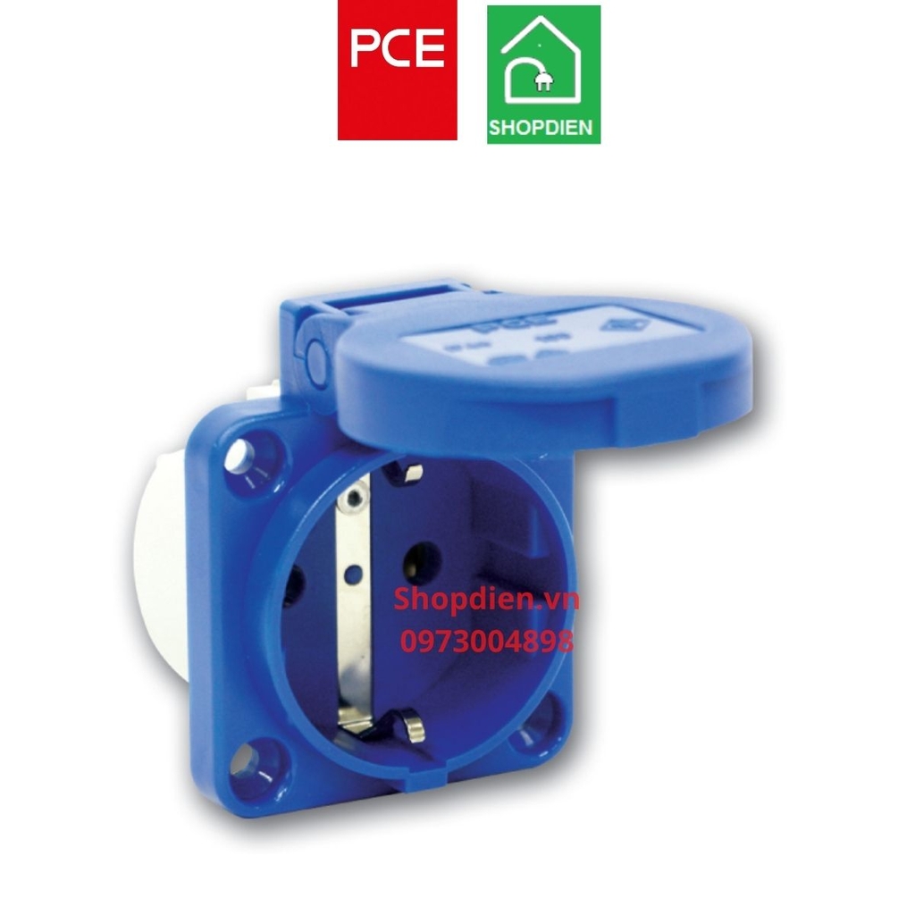 F1050-0B PCE Ổ cắm âm có nắp 2P+E 16A IP54