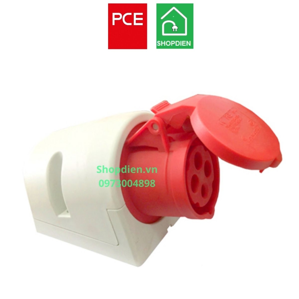 F114-6 PCE Ổ cắm công nghiệp gắn nổi 4P 16A IP44 (3P+E)