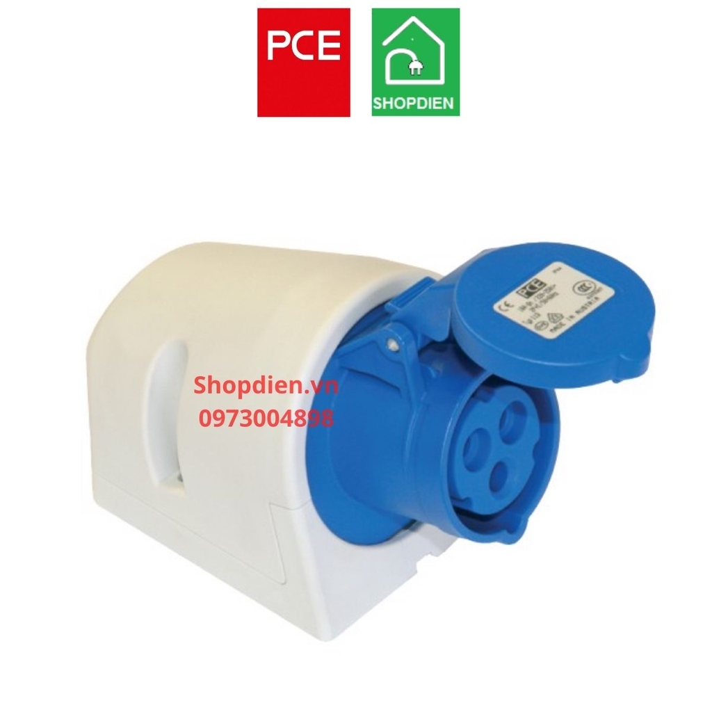 F123-6 PCE Ổ cắm công nghiệp gắn nổi 3P 32A IP44 (2P+E)