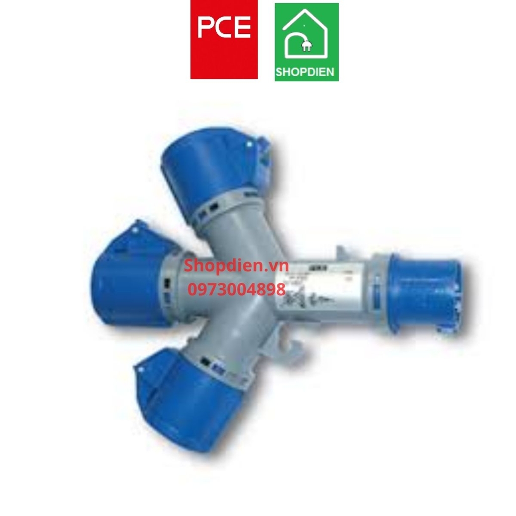 F9432007 PCE Ổ cắm công nghiệp chia 3 ngả 3P 16A chống nước IP67