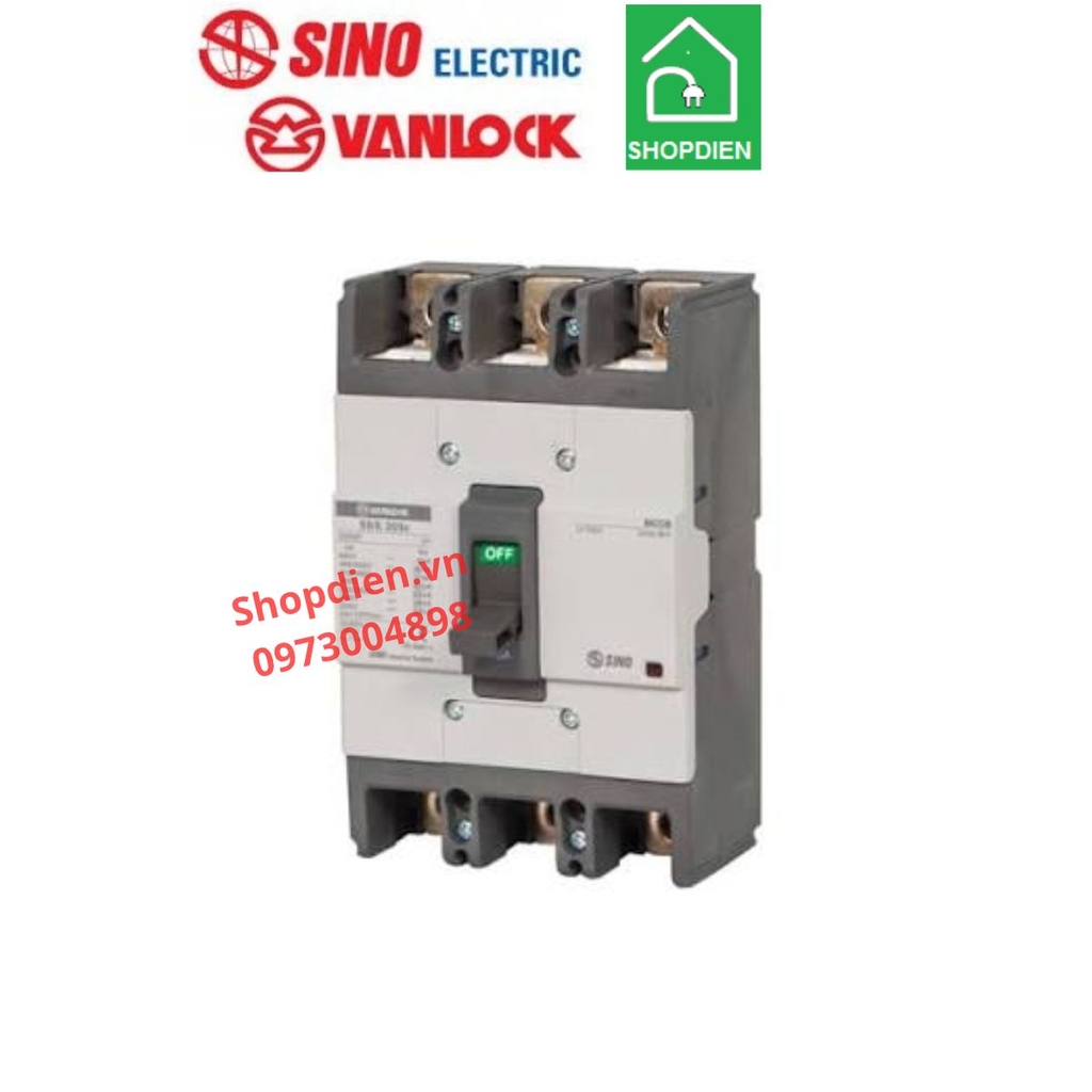 SBN203c/200 Sino Vanlock MCCB 3P 200A 30kA Aptomat cầu dao tự động