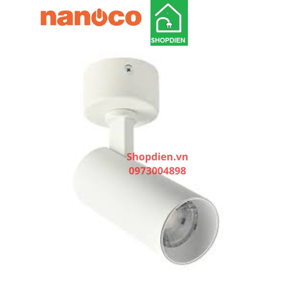 NTRS204W Nanoco Đèn rọi ngồi 20W Vỏ trắng Track Light as trung tính 4000k